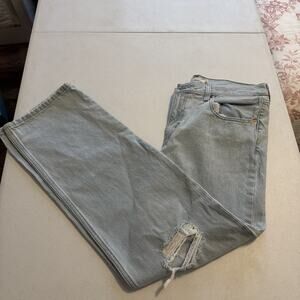 Levi Strauss low pro straight blue washed denim jeans women size 31